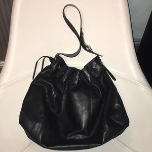 Roberto Mantellassi - XL Black Leather Hobo Bag